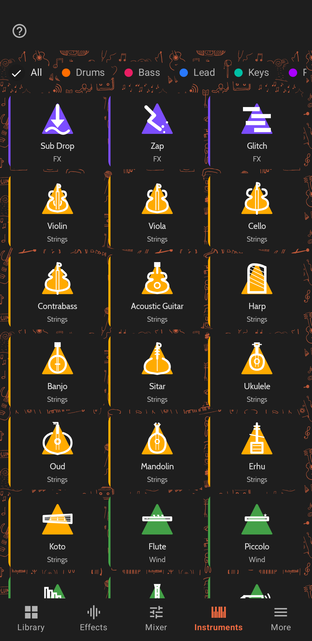 Buttonic instruments