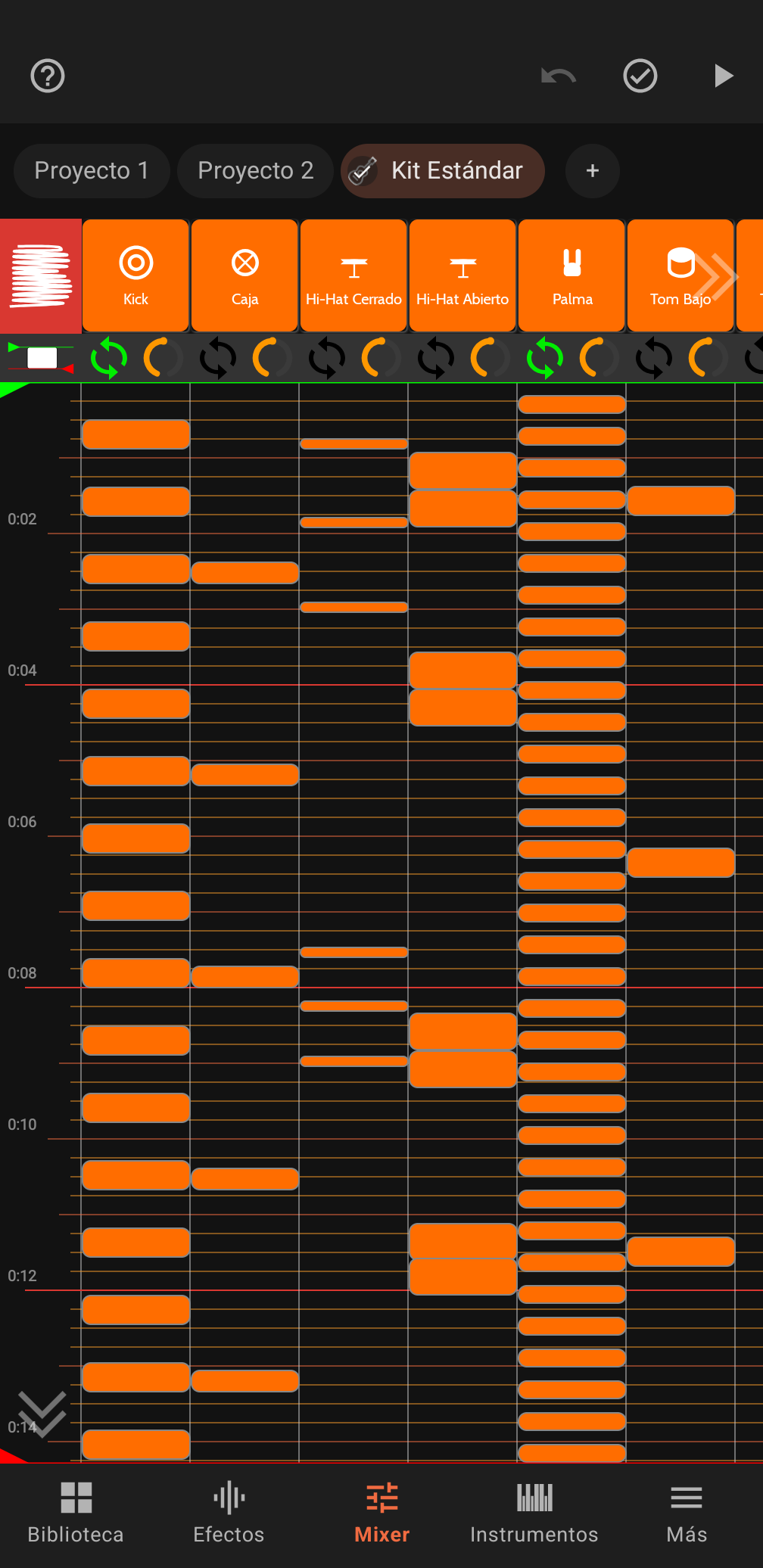 Reproducci&oacute;n en mezcladora Buttonic