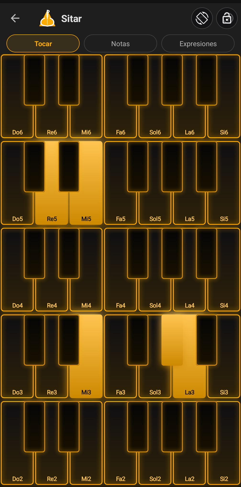 Teclado de instrumento Buttonic